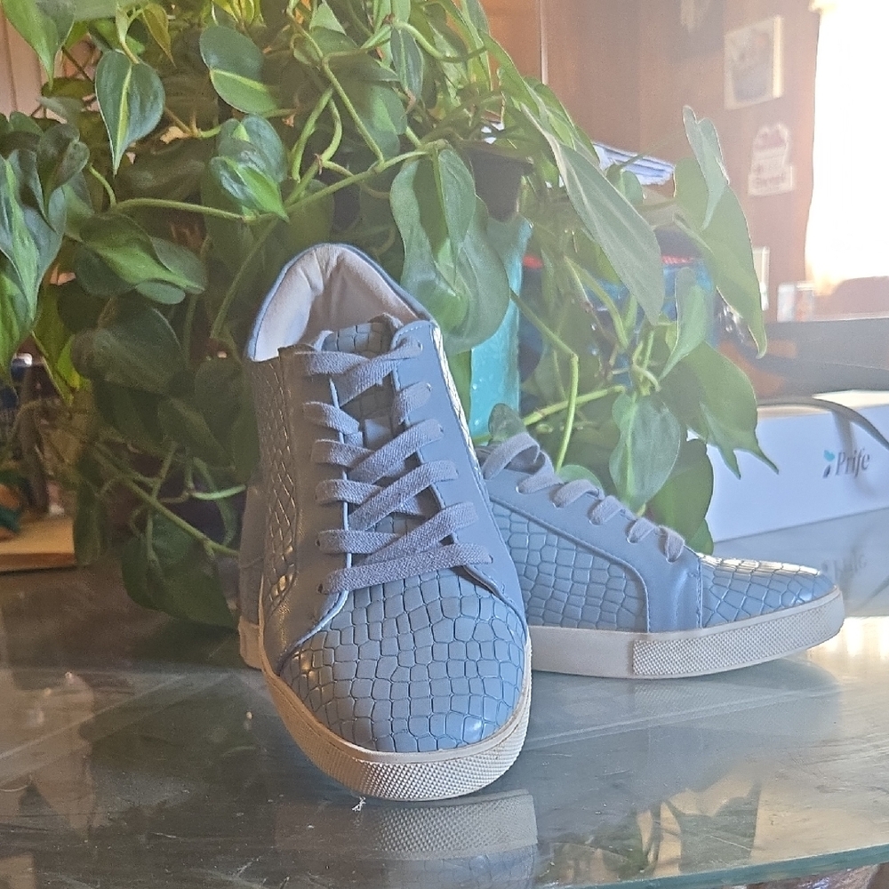 Periwinkle Textured Sneakers